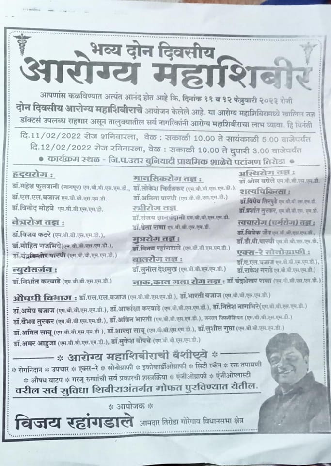 Tiroda Residents Honor Amadhar Rahangdale for Community Work