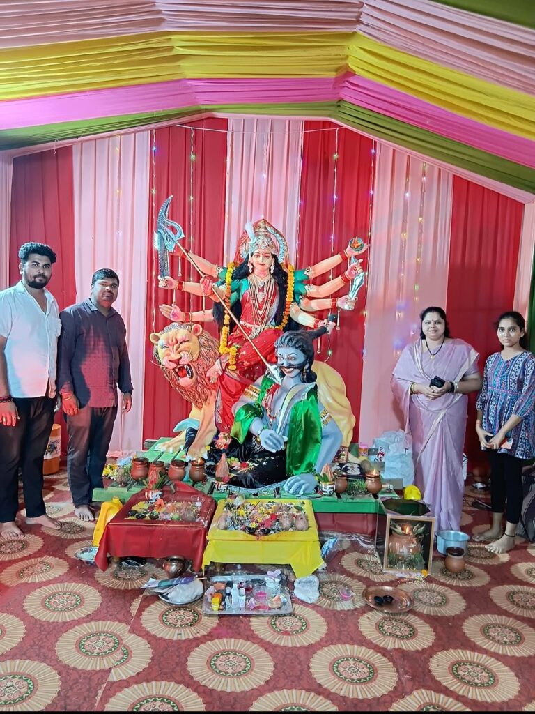 Local Leader Seeks Guidance at Mother Jagdamba Shrine