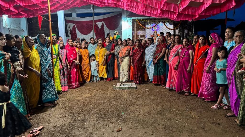 Women Celebrate Durga Mandir Rituals in Birsi